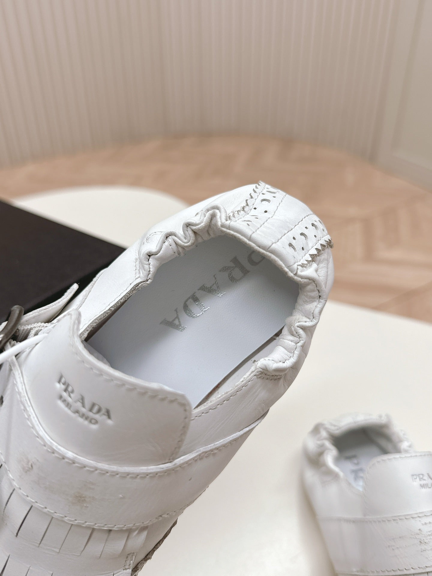 PRA 26S Ballet Flats White Calfskin 600586