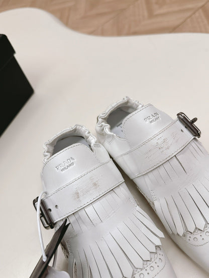 PRA 26S Ballet Flats White Calfskin 600586