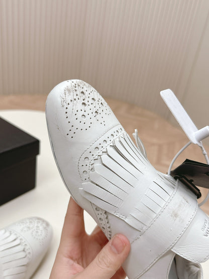 PRA 26S Ballet Flats White Calfskin 600586