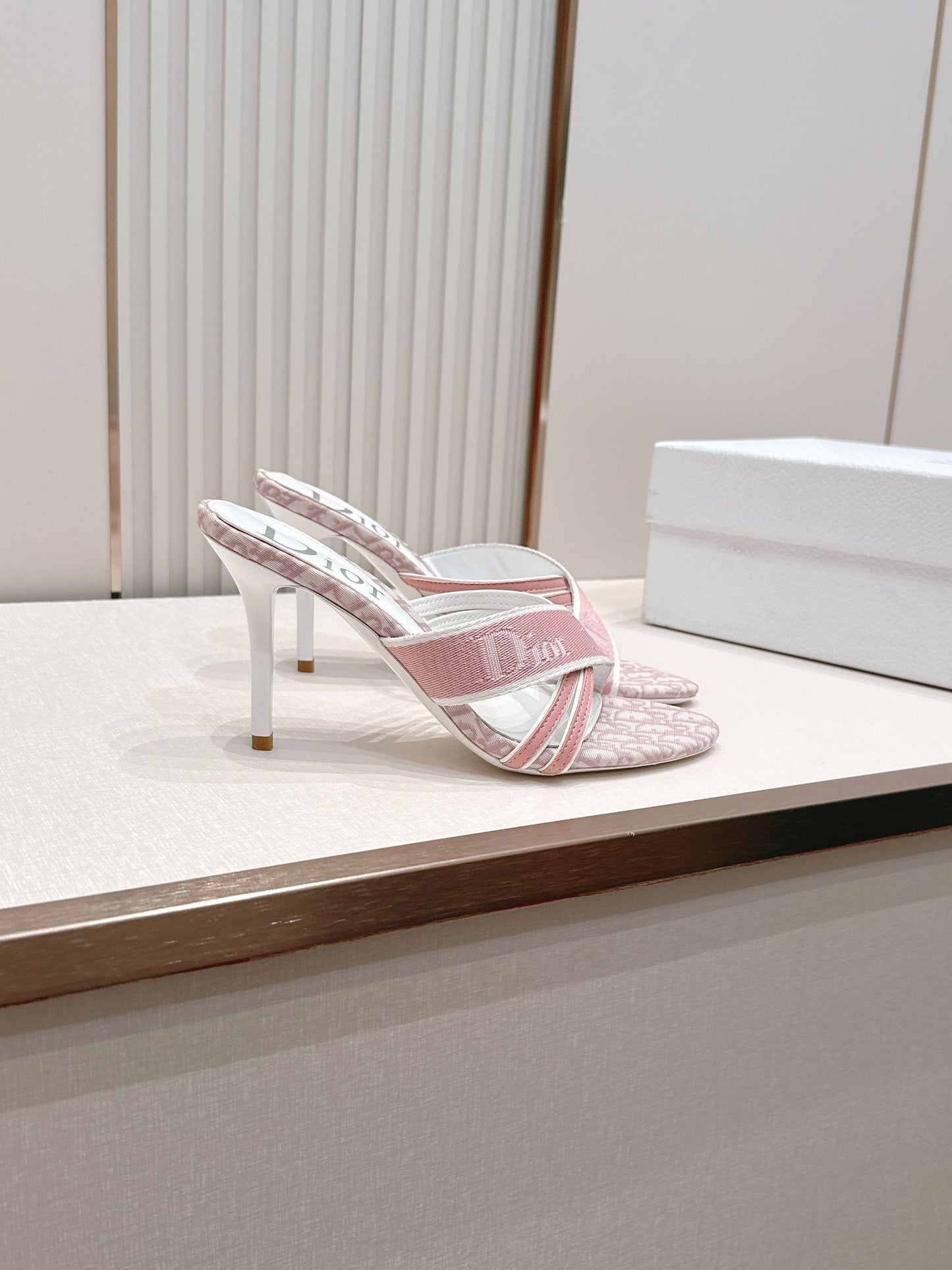 Dior 2026 Monogram Sandal 85mm Canvas Leather 844325