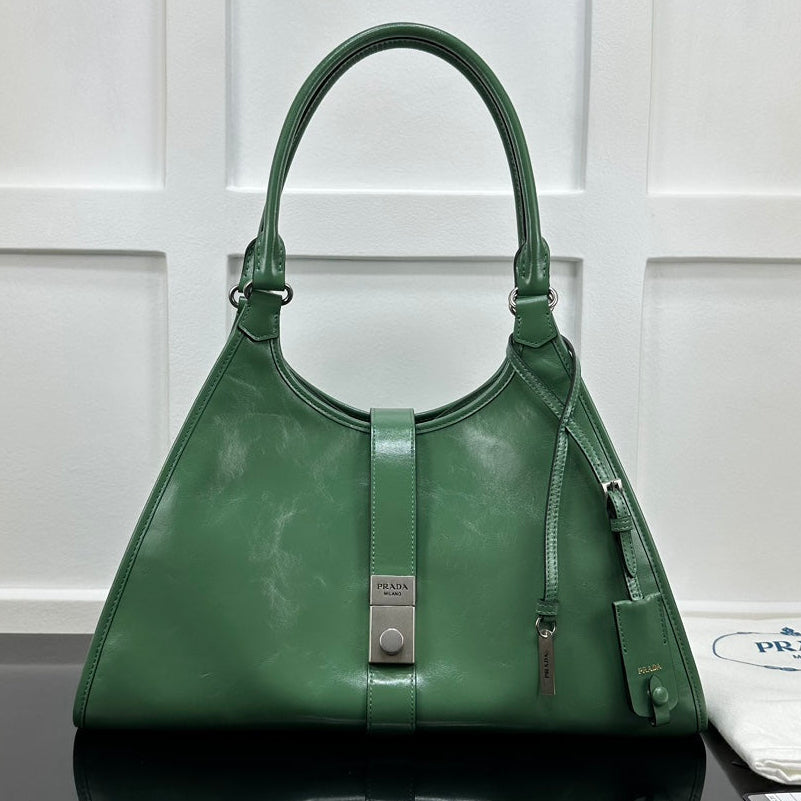 Prada 2026 Soft Lux Medium Tote Bag 39cm Patent Calfskin