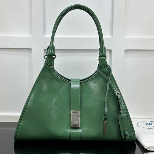 Prada 2026 Soft Lux Medium Tote Bag 39cm Patent Calfskin