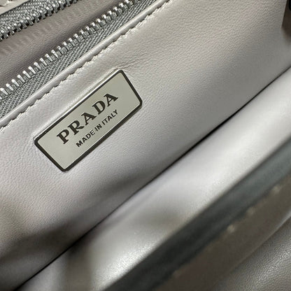 Prada 2026 Medium Shoulder Bag 32cm Patent Calfskin