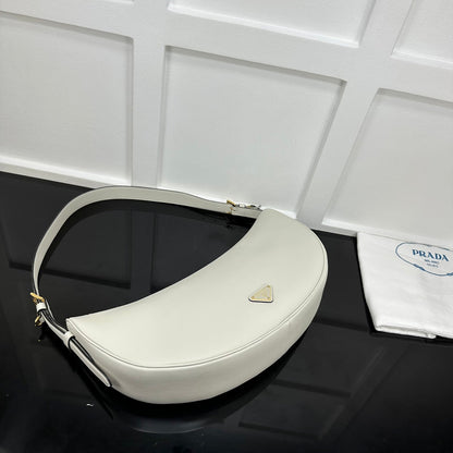 Prada 2026 Large Demi-Lune Shoulder Bag 42cm Calfskin