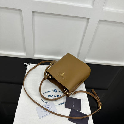 Prada 2026 Panier Saffiano Bucket Bag Calfskin
