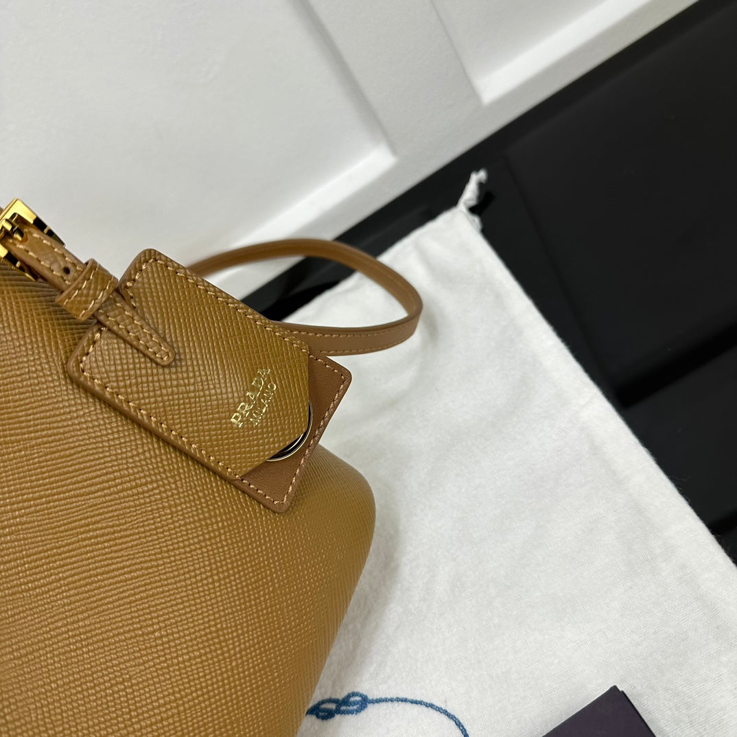 Prada 2026 Panier Saffiano Bucket Bag Calfskin