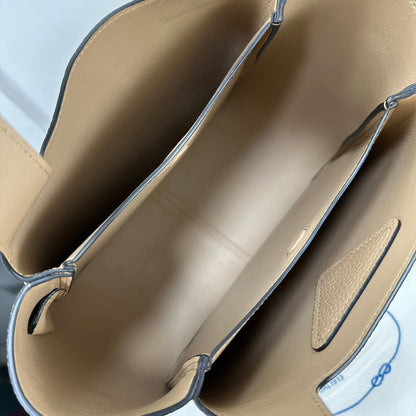 Prada 2026 Tote Bag Beige Calfskin
