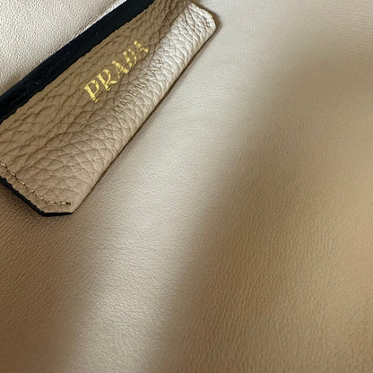 Prada 2026 Tote Bag Beige Calfskin