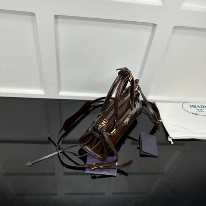 Prada 2026 Bonnie Mini Handbag 24cm Patent Leather