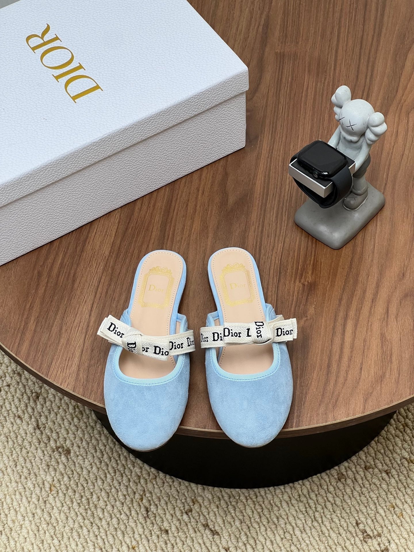 Dior 2026 J'Adior Mule Blue Velvet Cowhide 846582