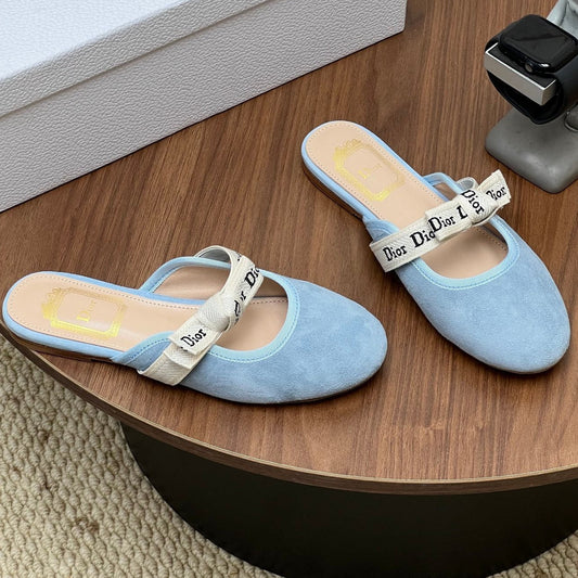 Dior 2026 J'Adior Mule Blue Velvet Cowhide 846582