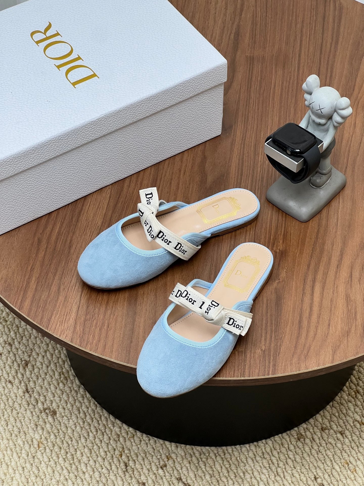 Dior 2026 J'Adior Mule Blue Velvet Cowhide 846582