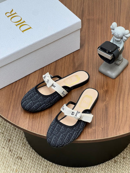 Dior 2026 Bow Mule Fabric Cowhide 846586