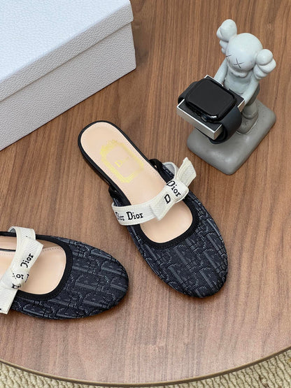 Dior 2026 Bow Mule Fabric Cowhide 846586