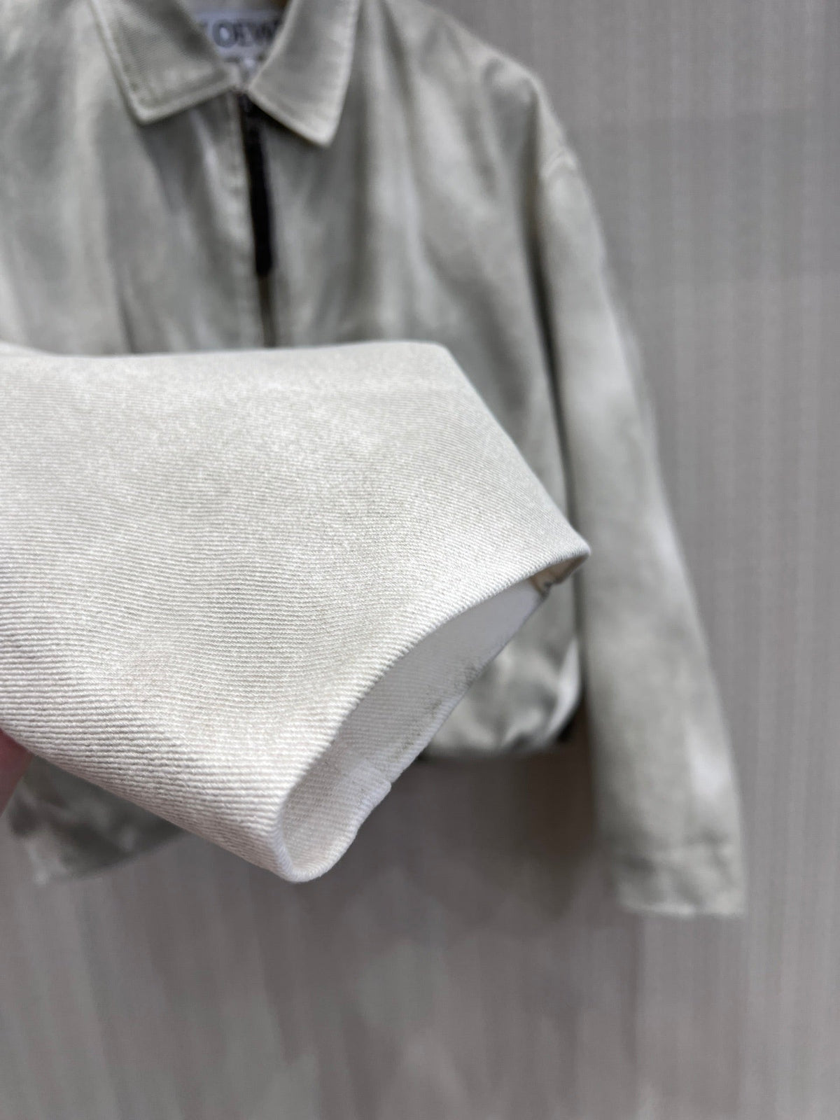 Loewe 26s Draped Jacket Light Grey Cotton 370171