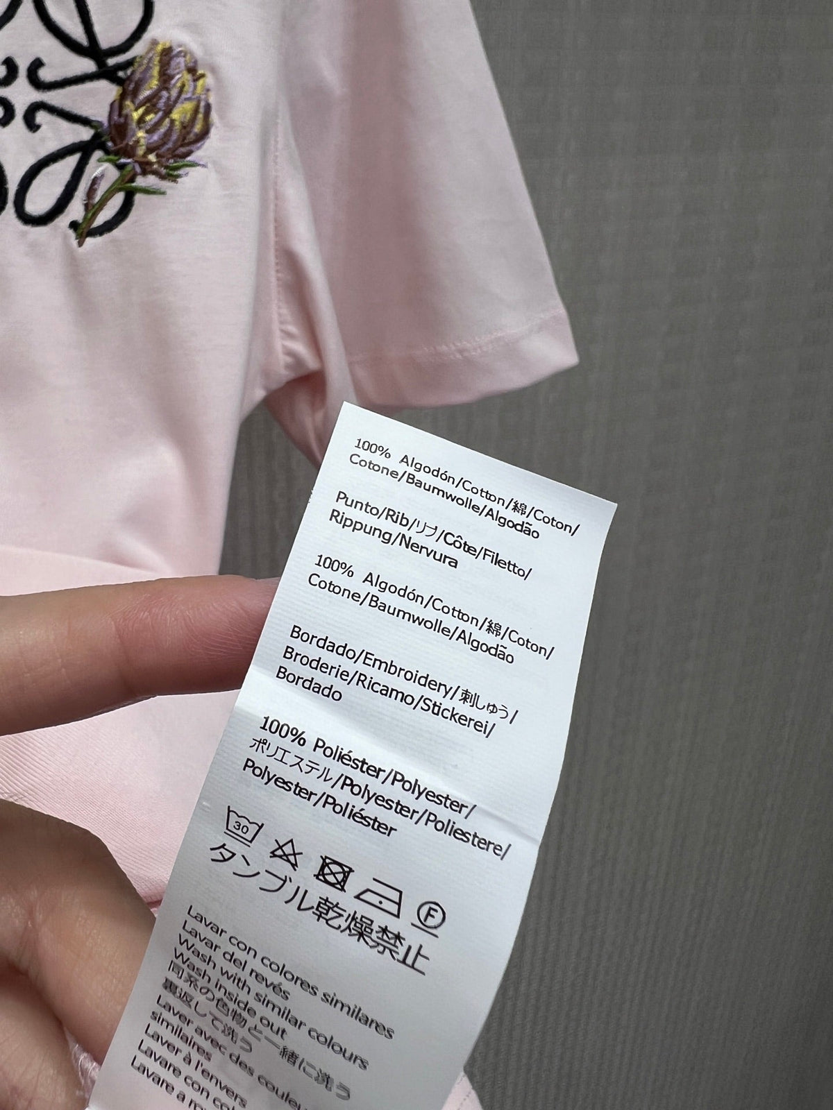 Loewe Regular Fit T-shirt Light Pink Cotton
