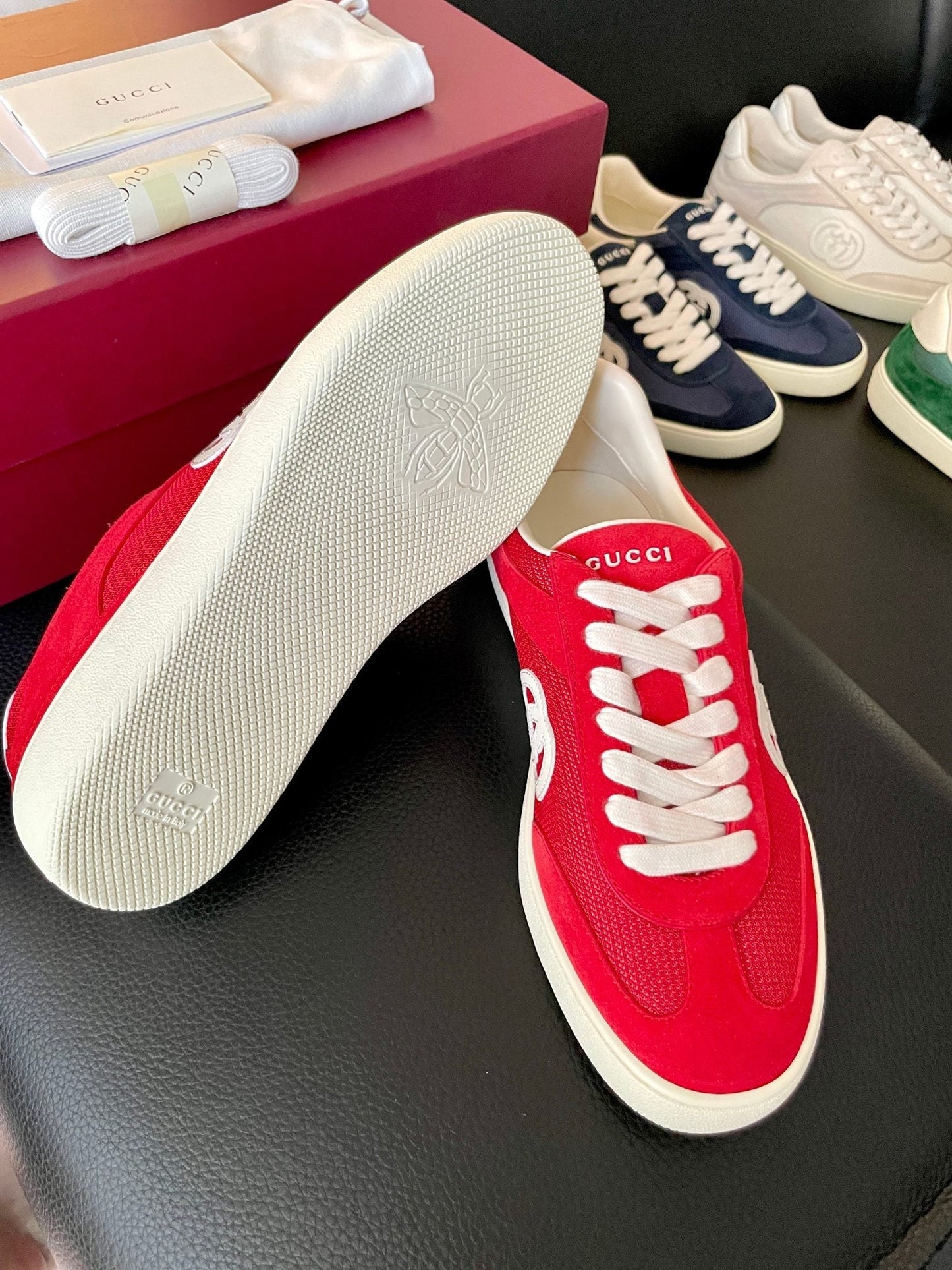GG 26 Sneaker Red Suede Sheepskin 632808
