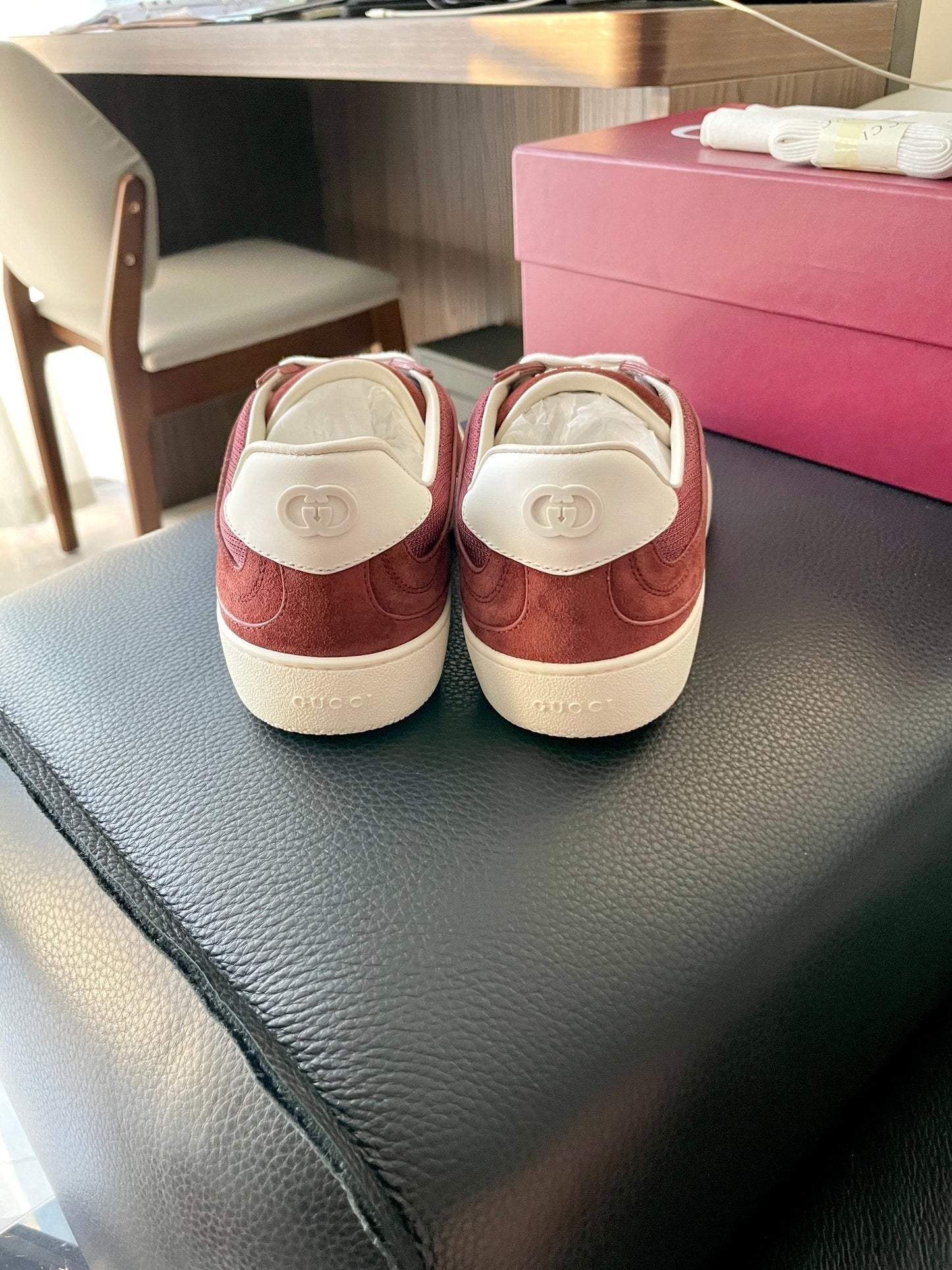 GG 26 Sneaker Burgundy Suede Sheepskin 632809