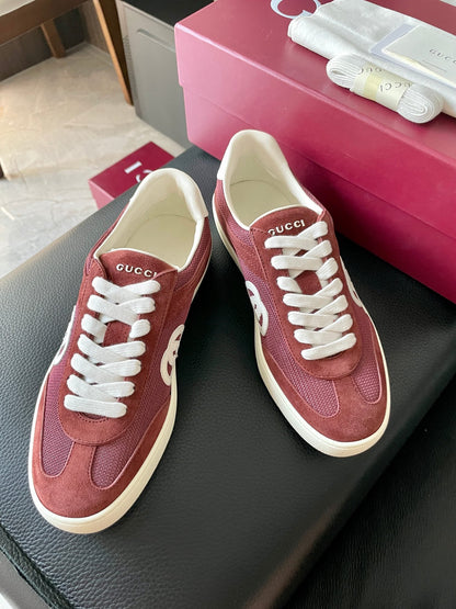 GG 26 Sneaker Burgundy Suede Sheepskin 632809