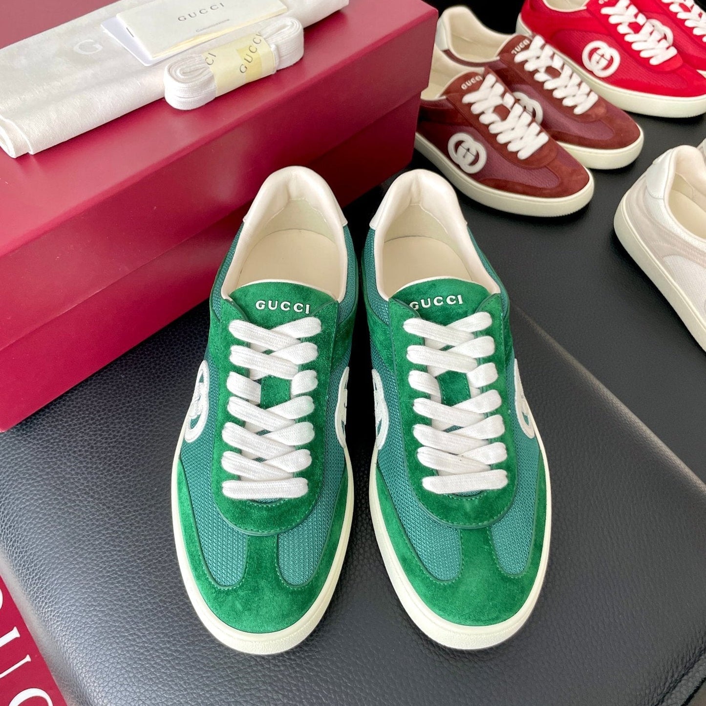 GG 26 Sneaker Green Suede Sheepskin 632810