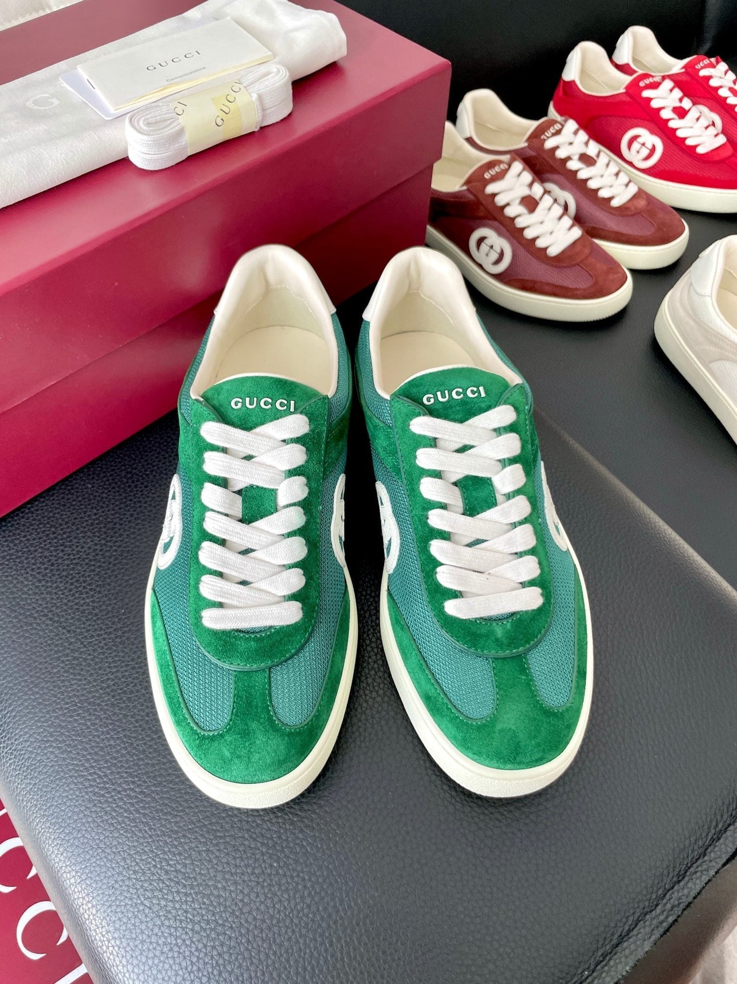 GG 26 Sneaker Green Suede Sheepskin 632810