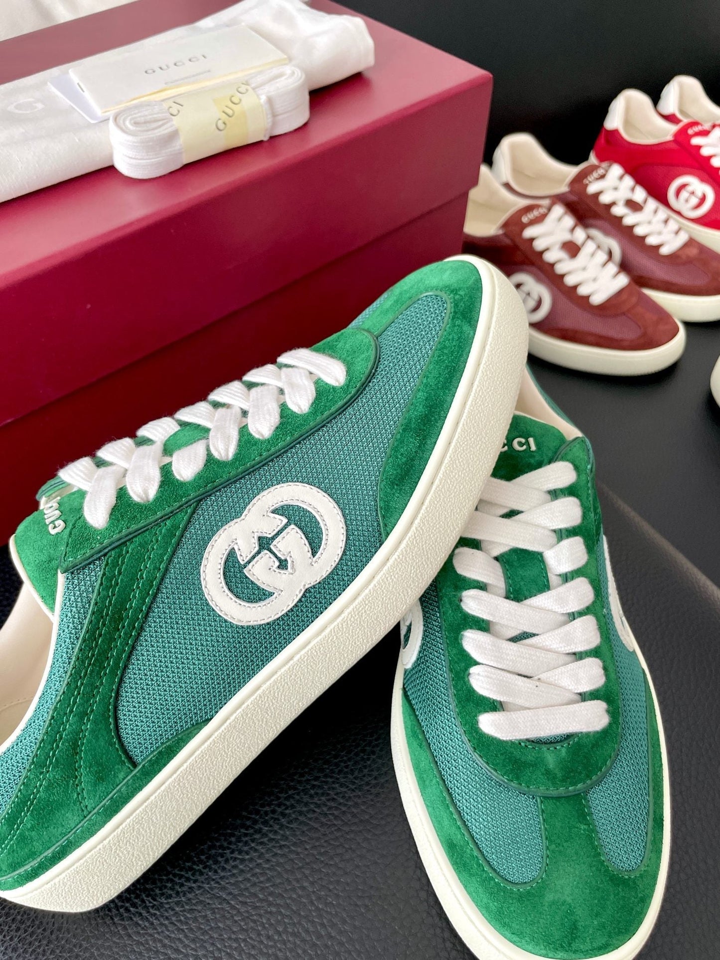 GG 26 Sneaker Green Suede Sheepskin 632810