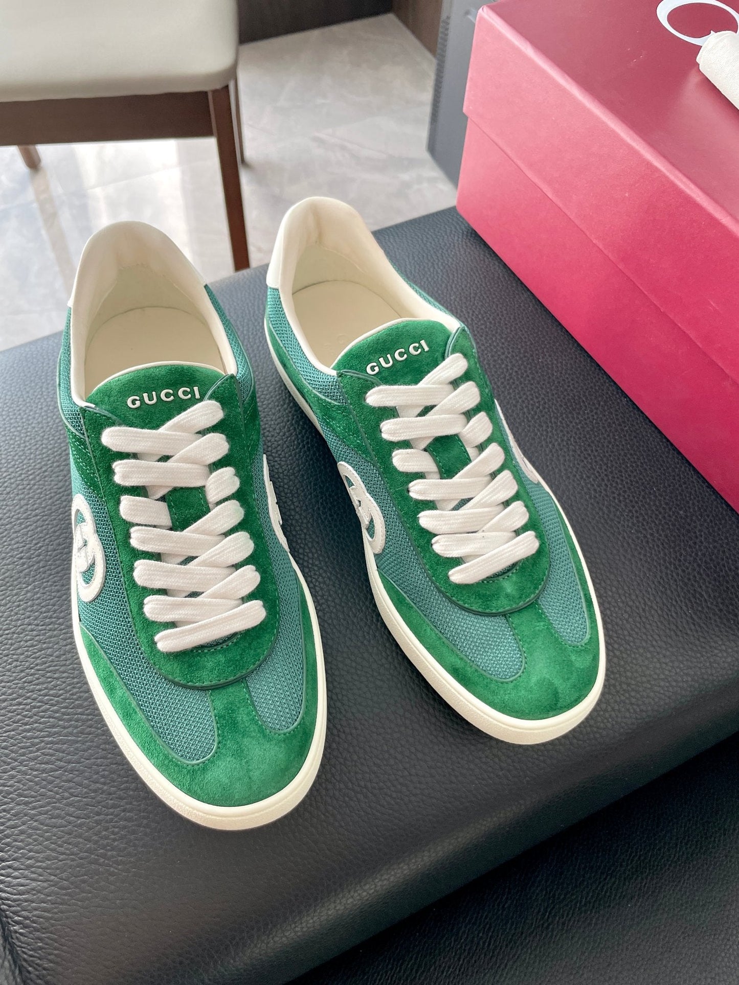 GG 26 Sneaker Green Suede Sheepskin 632810