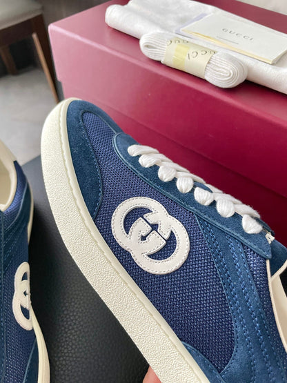 GG 26 Sneaker Blue Monogram Suede Sheepskin 632812