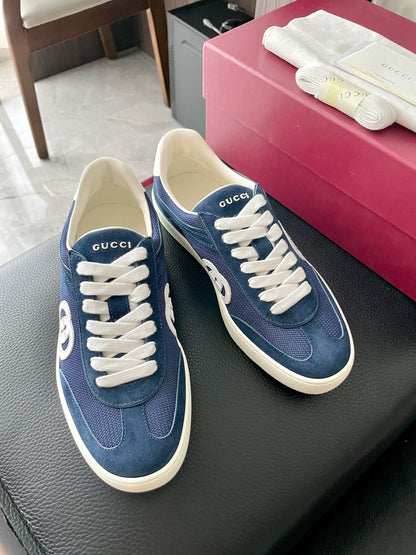 GG 26 Sneaker Blue Monogram Suede Sheepskin 632812