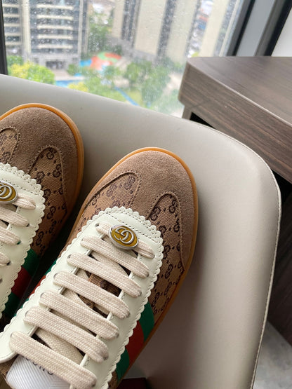GG 26 Sneaker Brown Canvas Suede 632802