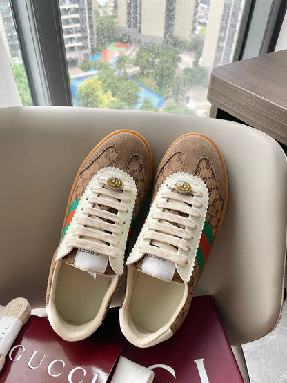 GG 26 Sneaker Brown Canvas Suede 632802