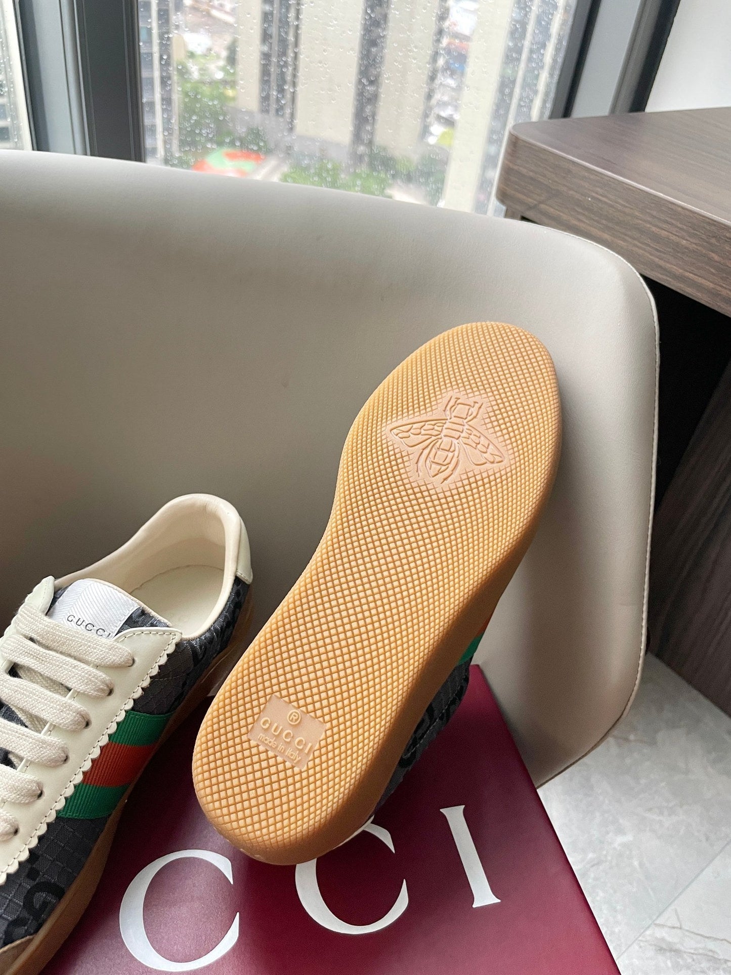 GG 26 Sneaker Brown Gray Canvas Suede 632803