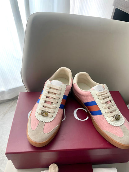 GG 26 Sneaker Beige Pink Cowhide Suede 632804