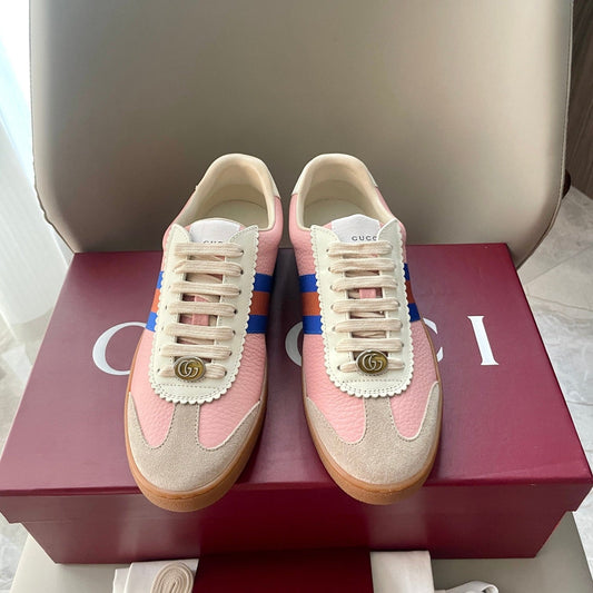 GG 26 Sneaker Beige Pink Cowhide Suede 632804