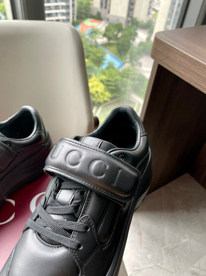 GG 26 Platform Sneaker Black Sheepskin 632853