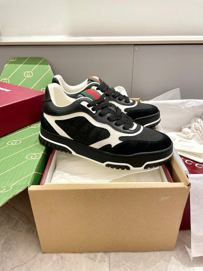 GG 26 Sneaker Black Red Green Cowhide 632872