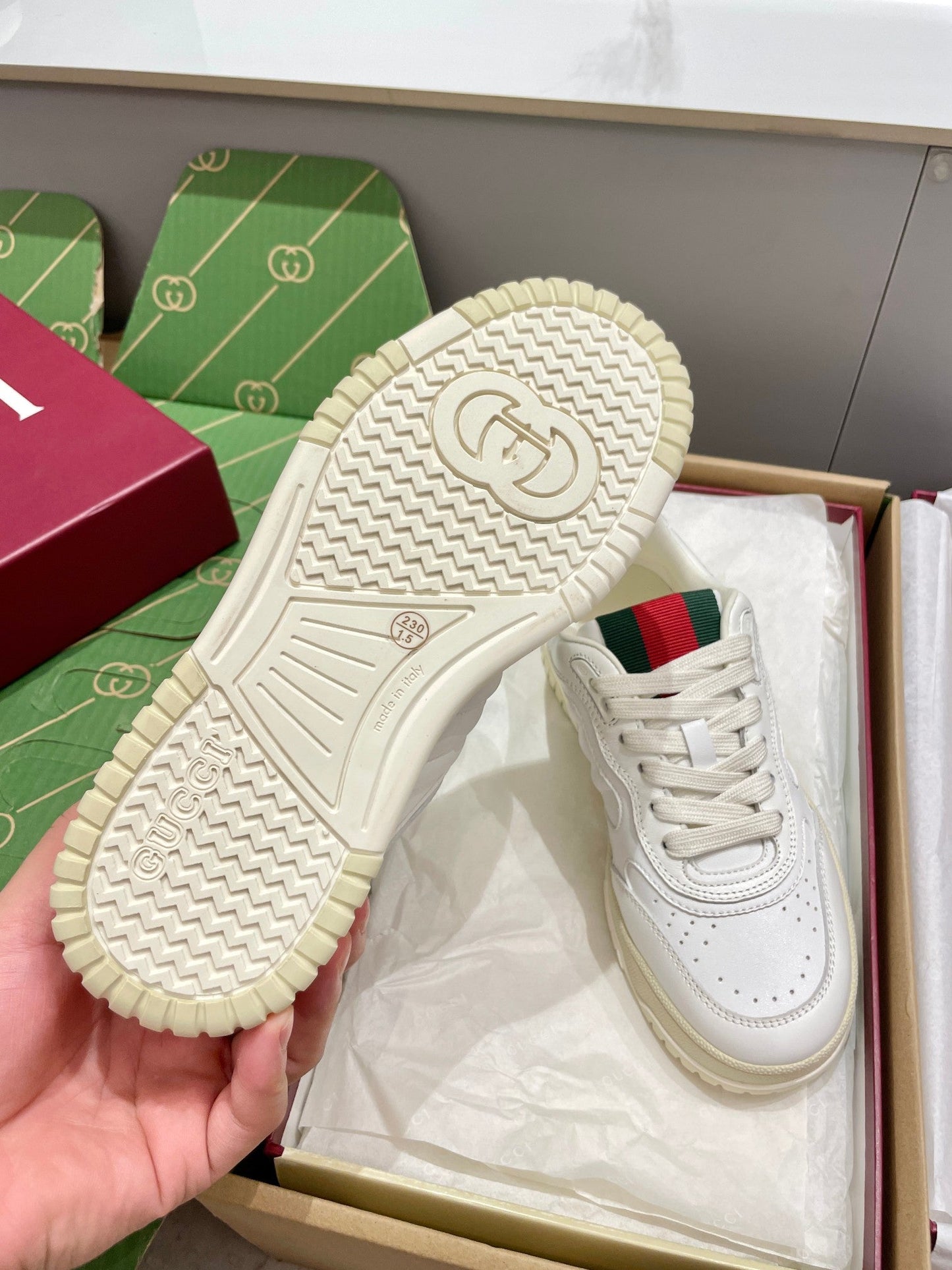 GG 26 Sneaker White Cowhide 632874