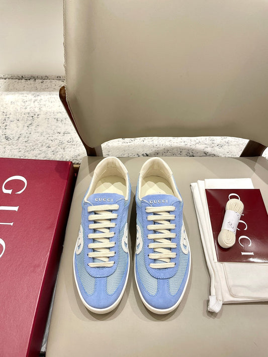 GG 26 Sneaker Baby Blue Canvas Suede 632818