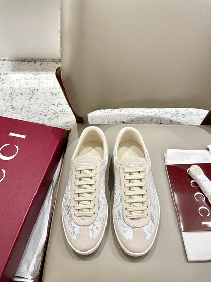 GG 26 Sneaker Light Beige Canvas Suede 632819