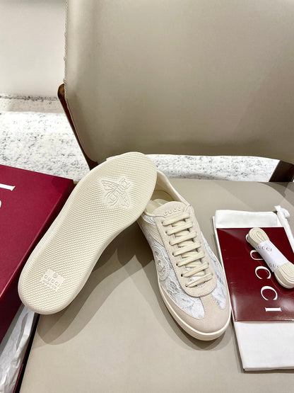 GG 26 Sneaker Light Beige Canvas Suede 632819