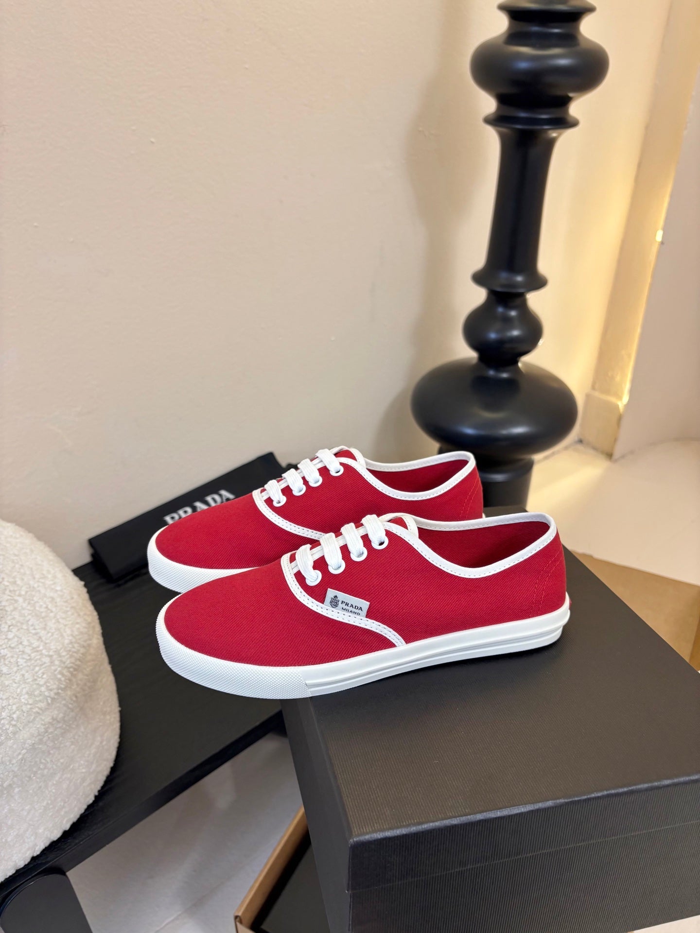 PRA 26S Casual Shoes Red White Canvas 627465