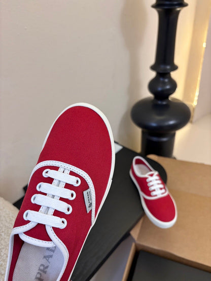 PRA 26S Casual Shoes Red White Canvas 627465