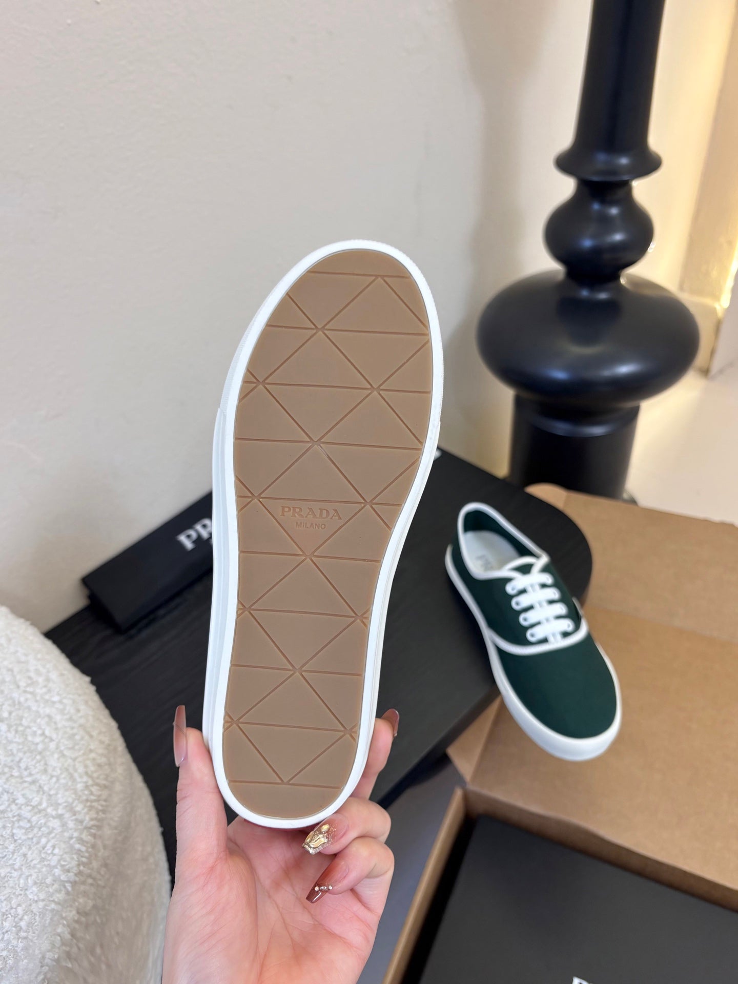 PRA 26S Casual Shoes Dark Green White Canvas 627466