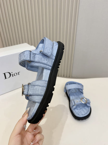 Dior 2026 Sandal Blue Fabric Leather 846482