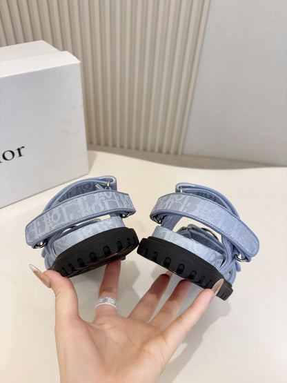 Dior 2026 Sandal Blue Fabric Leather 846482