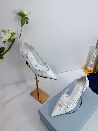 PRA 26SS Pumps 75 White Patent Leather 592346