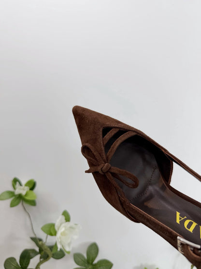 PRA 26SS Pumps 75  Dark Brown Suede 592351