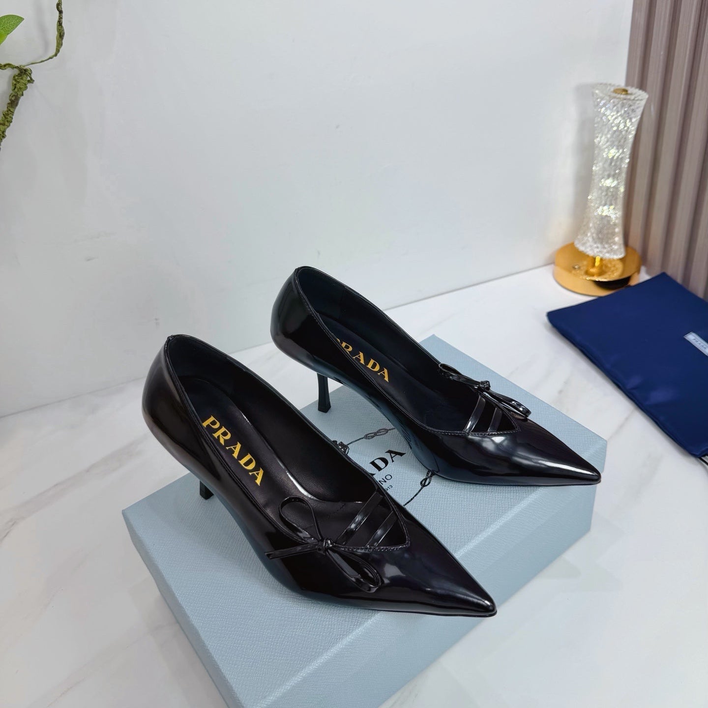 PRA 26SS High Heels Pumps 75 Black Patent Leather 592352