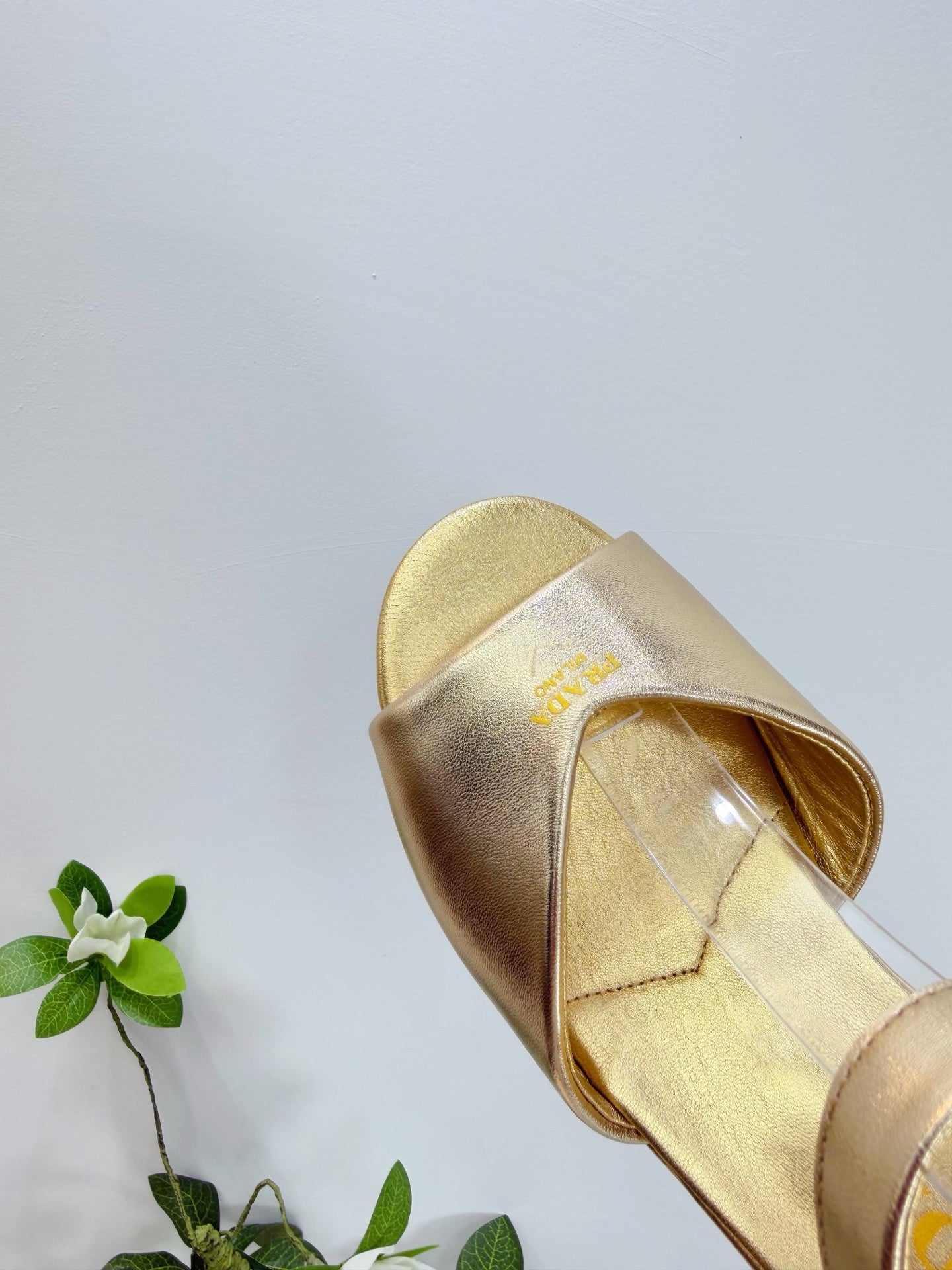 PRA 26SS Platform Sandals 75 Gold Metallic Sheepskin 592377
