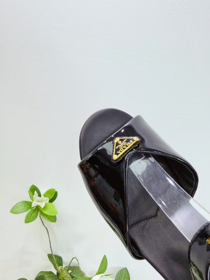 PRA 26SS Platform Sandals 75 Black Sheepskin 592384